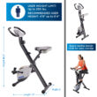 Stamina Cardio Exercise Bike with Heart Rate Sensors and Extra Wide Padded Seat, Folding Design for Storage - Exercise Bike