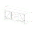 Woven Paths Modern Farmhouse Barn Door TV Stand for TVs up to 65", Grey Wash Woven Paths Modern Farmhouse Barn Door TV Stand for TVs up to 65", Grey Wash