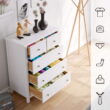 Homfa Kids Dresser of 5 Drawers, Dresser Chest with Easy Pull Handle for Bedroom, Living Room, White Finish