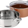 Gotham Steel Copper Pots and Pans Set, 10 Piece Nonstick Cookware set