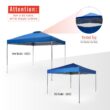 Sophia & William 10' x 10' Outdoor Gazebo Instant Pop Up Canopy Tent with Wheeled Bag - Blue