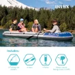 Intex Excursion 4 Inflatable Rafting Fishing 4 Person Boat Set with Oars and Pump Intex Excursion 4 Inflatable Rafting Fishing 4 Person Boat Set with Oars and Pump