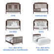 Delta Children Hanover 6-in-1 Convertible Baby Crib, Walnut Espresso