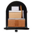 Gibraltar Mailboxes Stanley Extra Large, Steel, Post Mount Mailbox, Black, ST200B00