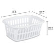 Sterilite 1.5 Bushel Plastic Stackable Laundry Basket, White (24 Pack)