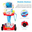 Best Choice Products Play Doctor Kit for Kids, Pretend Medical Station Set with Carrying Case, Mobile Cart