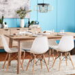 Lacoo Pre-Assembled Mid Century Modern Dining Chairs, Set of 4, Multiple Colors