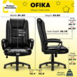 Home Office Chair, 8Hours Heavy Duty Design, Black