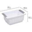 Sterilite Small Stacking Basket w/ Titanium Accents, White (16 Pack)
