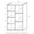 Furinno 11048WH 7-Cube Reversible Open Shelf Bookcase, White