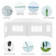 Costway 10'x20' Canopy Tent Heavy Duty Wedding Party Tent 6 Sidewalls W/Carry Bag