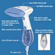 Conair ExtremeSteam Hand Held Fabric Steamer with Dual Heat, White/Blue, Model GS237X