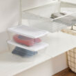Sterilite 6 Qt Clear Plastic Storage Container Bin, Snap Close White Lid, 72 Pack
