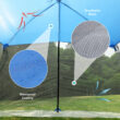 Alpha Camp 13' x 9' Screen House Canopy Sun Shade with One Room, Blue