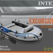 Intex Excursion 4 Inflatable Rafting Fishing 4 Person Boat Set with Oars and Pump Intex Excursion 4 Inflatable Rafting Fishing 4 Person Boat Set with Oars and Pump