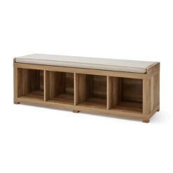 Better Homes & Gardens 4-Cube Storage Bench, Weathered