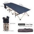 REDCAMP Extra Long Folding Kids Cot for Sleeping 10-15, Portable Toddler Cot Bed Child Travel Cot for Camping, Navy Blue 75''x26''
