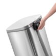 Qualiazero 13.2 gallon Trash Can, Stainless Steel Step On Kitchen Garbage Can, Silver