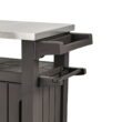 Keter Unity XL Portable Outdoor Table and Storage Cabinet with Accessory Hooks, Espresso Brown Keter Unity XL Portable Outdoor Table and Storage Cabinet with Accessory Hooks, Espresso Brown