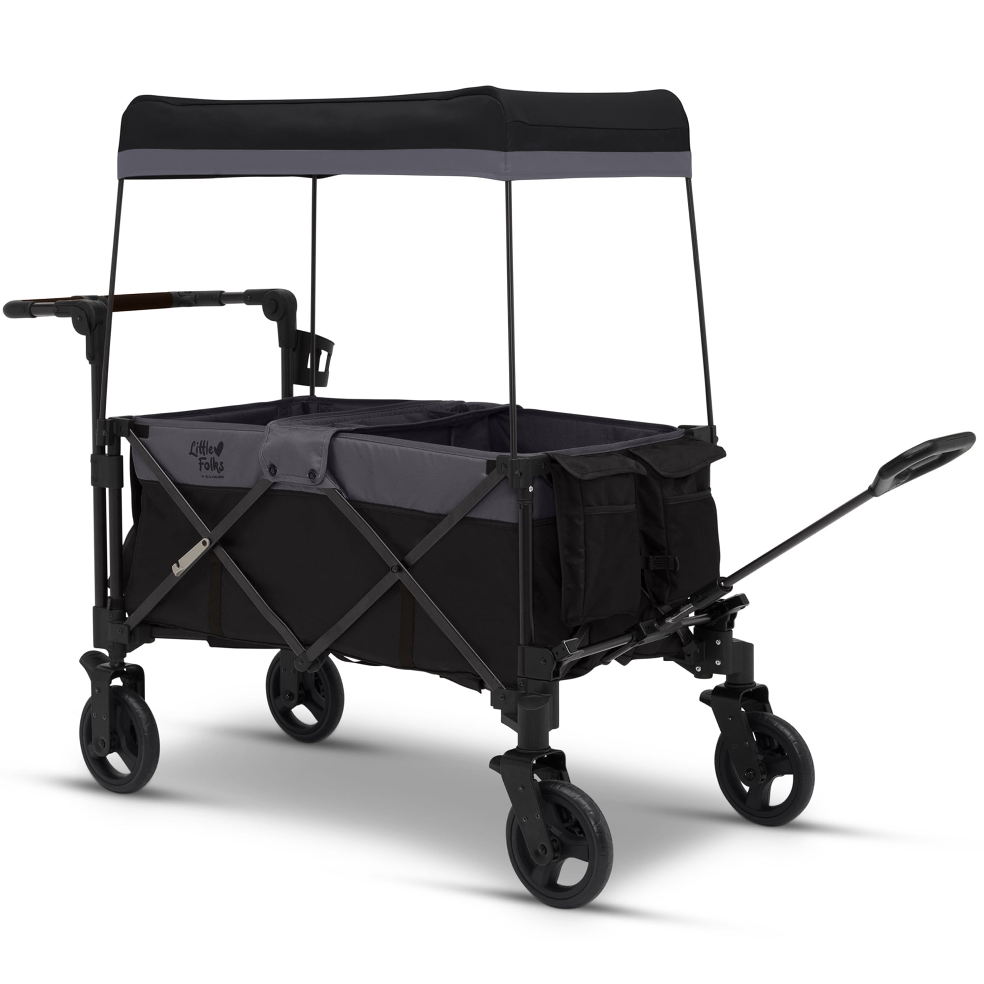 Little Folks by Delta Children City Wagon Cruiser Stroller, Black Little Folks by Delta Children City Wagon Cruiser Stroller, Black - Image 11