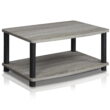 Furinno 13191 Turn-N-Tube No Tools 2-Tier Elevated TV Stands