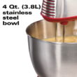 Hamilton Beach Classic Hand and Stand Mixer Red, 4 Quart, Model 64654