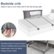 Pamo Babe Unisex Bedside Sleeper Infant Bassinet with Wheels and Floding Frame (Grey)