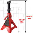 Big Red 6 Ton Jack Stands Double Locking Jack Stand, Red, W4602A, 1 Pair