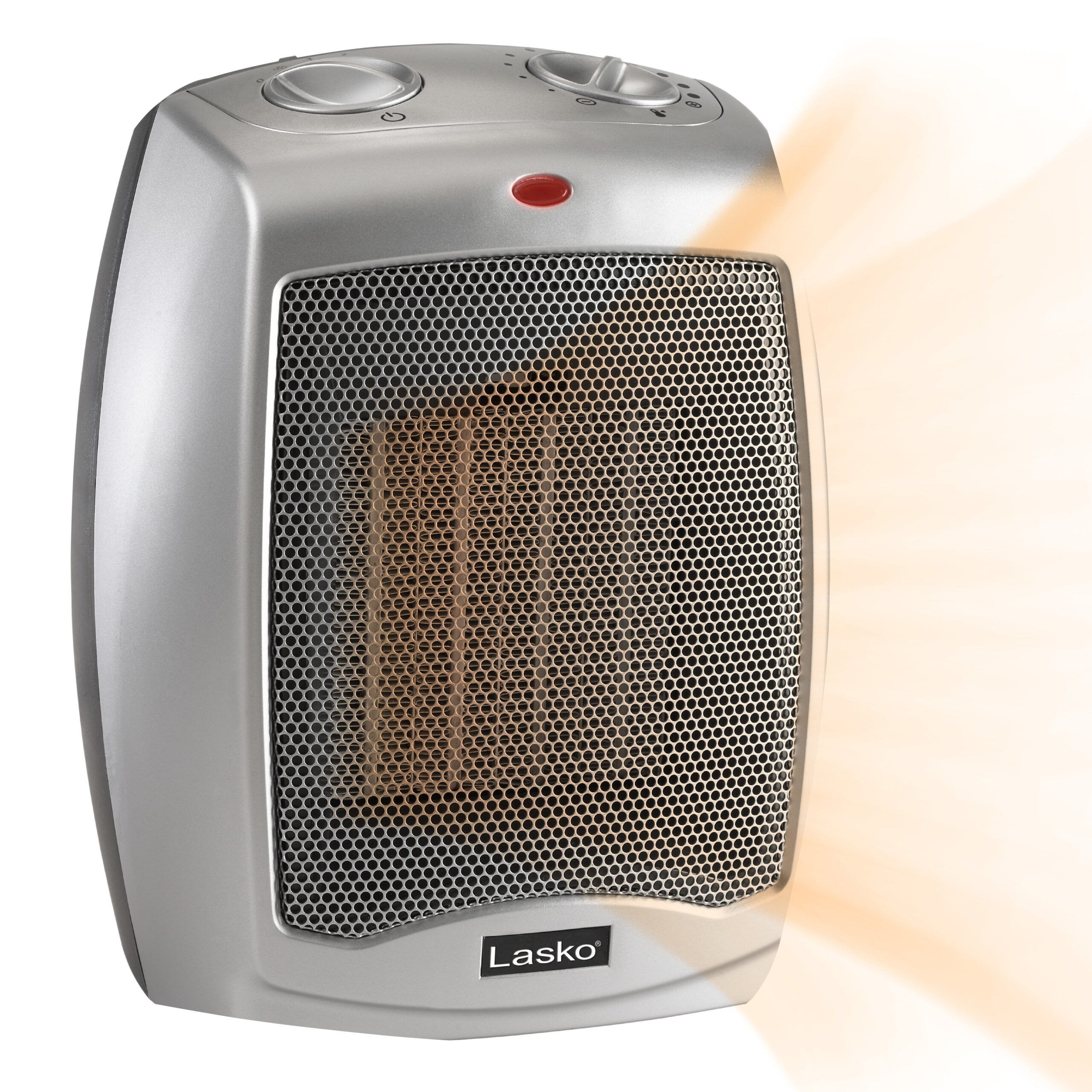Lasko 1500W Electric Ceramic Space Heater with Adjustable Thermostat, 754200, Silver Lasko 1500W Electric Ceramic Space Heater with Adjustable Thermostat, 754200, Silver - Image 2