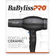 BaBylissPro Porcelain Ceramic Black 2800W Hair Dryer BP2800N