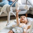 Ingenuity Soothe 'n Delight 6-Speed Portable Baby Swing with Music - Cuddle Lamb (Unisex)