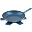 Thyme & Table Non-Stick 12.5 Inch Fry Pan with Stainless Steel Base, Blue