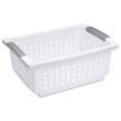 Sterilite Medium Sized Stackable Household Storage Basket, White (30 Pack)
