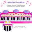 Best Choice Products 37-Key Kids Electronic Piano Keyboard w/ Multiple Sounds, Lights Microphone, Stool - Pink