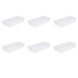Sterilite 41 Qt Storage Box Clear Base White Lid Set of 6