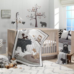Lambs & Ivy Woodland Forest Infant Newborn Owl Cotton Embroidered Bedding Sets, Crib, Multicolor, 5-Pieces