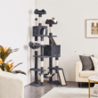 SMILE MART 82.5″ H Multi Level Large Cat Tree with 2 Cozy Condos for Indoor Small/Medium Cats, Dark Gray SMILE MART 82.5″ H Multi Level Large Cat Tree with 2 Cozy Condos for Indoor Small/Medium Cats, Dark Gray