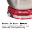 Hamilton Beach Classic Hand and Stand Mixer Red, 4 Quart, Model 64654