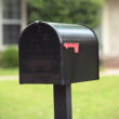 Gibraltar Mailboxes Stanley Extra Large, Steel, Post Mount Mailbox, Black, ST200B00