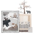 Lambs & Ivy Woodland Forest Infant Newborn Owl Cotton Embroidered Bedding Sets, Crib, Multicolor, 5-Pieces