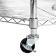 Zimtown 6 Tire Heavy Duty Wire Garage Storage Rack, Steel Corner Shelving with Wheels, Silver