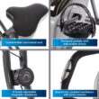 Stamina Cardio Exercise Bike with Heart Rate Sensors and Extra Wide Padded Seat, Folding Design for Storage - Exercise Bike