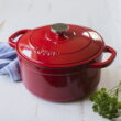 Lodge 5.5 Quart Enameled Cast Iron Dutch Oven, Red Lodge 5.5 Quart Enameled Cast Iron Dutch Oven, Red