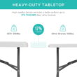 Best Choice Products 6ft Plastic Folding Table, Indoor Outdoor Heavy Duty Portable w/ Handle, Lock for Picnic, Camping