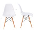 Lacoo Pre-Assembled Mid Century Modern Dining Chairs, Set of 4, Multiple Colors