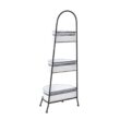White Iron Farmhouse Display Shelving Unit