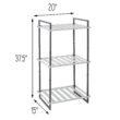 Honey Can Do Gray Tones 3-Tier Tubular Metal Shelf