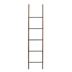 6.4ft. Metal & Wood Decorative Leaning Ladder