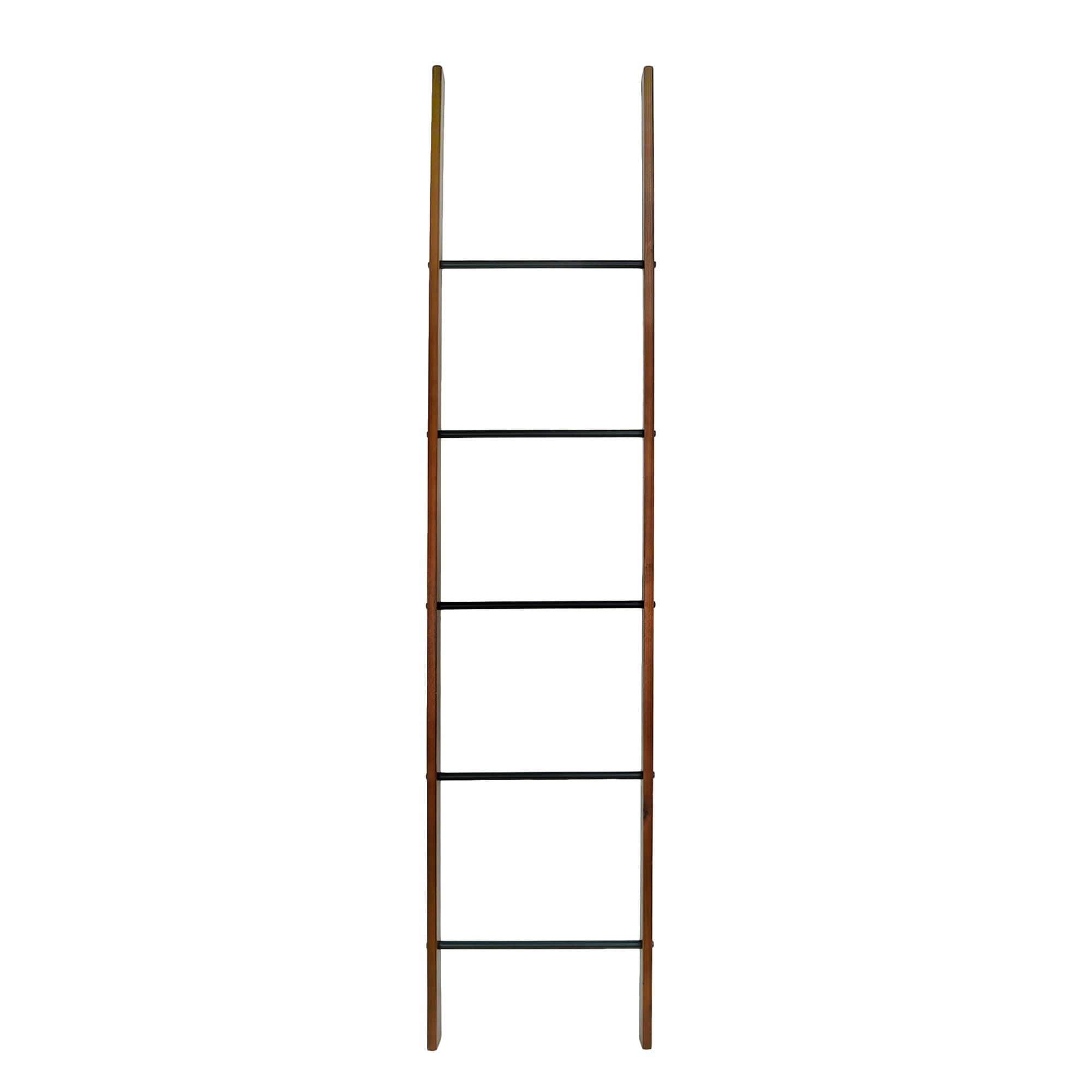 6.4ft. Metal & Wood Decorative Leaning Ladder 6.4ft. Metal & Wood Decorative Leaning Ladder