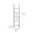 6.4ft. Metal & Wood Decorative Leaning Ladder 6.4ft. Metal & Wood Decorative Leaning Ladder